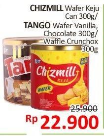 Promo Harga CHIZMILL Wafer Keju 300 g/TANGO Wafer Vanilla, Chocolate/Waffle Crunchox 300 g  - Alfamidi