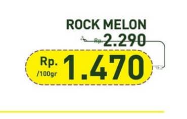 Promo Harga Melon Rock per 100 gr - Hypermart