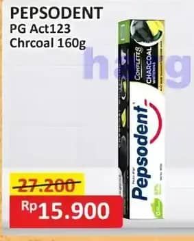Promo Harga Pepsodent Pasta Gigi Action 123 Charcoal 160 gr - Alfamart