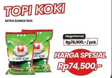 Promo Harga Topi Koki Beras Setra Ramos 5000 gr - Carrefour