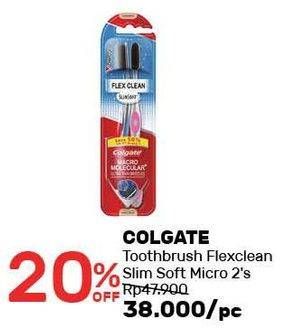 Promo Harga COLGATE Toothbrush Flex Clean 2 pcs - Guardian