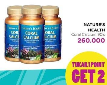 Promo Harga NATURES HEALTH Coral Calcium 90 pcs - Watsons