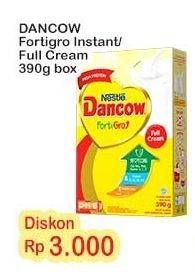 Promo Harga Dancow FortiGro Susu Bubuk Instant, Full Cream 400 gr - Indomaret