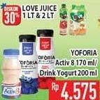 Promo Harga Yoforia Activ 8/ Drink Yogurt  - Hypermart