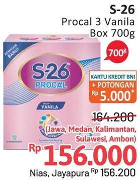 Promo Harga S26 Procal Susu Pertumbuhan Vanilla 700 gr - Alfamidi