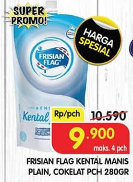 Promo Harga Frisian Flag Susu Kental Manis Cokelat, Putih 280 gr - Superindo