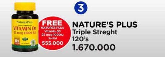 Promo Harga Natures Plus Triple Strength 120 pcs - Watsons