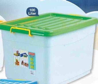 Promo Harga LION STAR Wagon Container 100 ltr - LotteMart