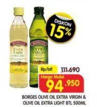 Promo Harga Borges Olive Oil Extra Virgin, Extra Light 500 ml - Superindo