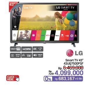 Promo Harga LG UQ7500 UHD TV  - LotteMart