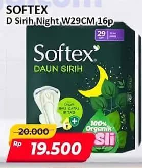 Promo Harga Softex Daun Sirih 29cm 16 pcs - Alfamart