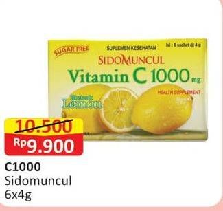 Promo Harga SIDO MUNCUL Vitamin C 1000mg per 6 sachet 4 gr - Alfamart