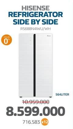 Promo Harga Hisense RS688N4IWU/WH  - Electronic City