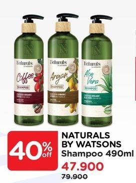 Promo Harga Naturals By Watsons Shampoo 490 ml - Watsons