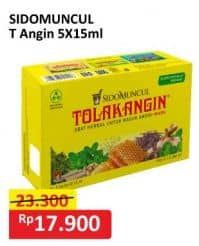 Promo Harga Sido Muncul Jamu Tolak Angin Cair + Madu per 5 sachet 15 ml - Alfamart