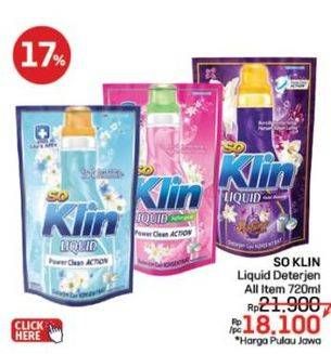 Promo Harga So Klin Liquid Detergent All Variants 750 ml - LotteMart