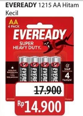 Promo Harga Eveready Battery 1215 AA Hitam Kecil  - Alfamidi