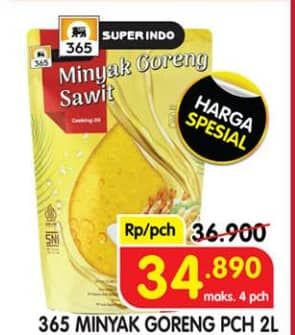 Promo Harga 365 Minyak Goreng 2000 ml - Superindo