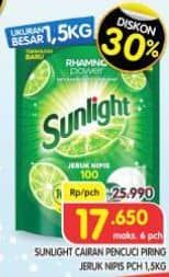 Promo Harga Sunlight Pencuci Piring Jeruk Nipis 100 1500 ml - Superindo