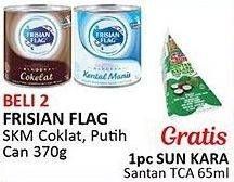 Promo Harga FRISIAN FLAG Susu Kental Manis Cokelat, Putih 370 gr - Alfamidi