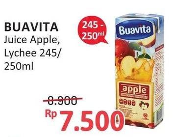 Promo Harga Buavita Fresh Juice Apple, Lychee 250 ml - Alfamidi