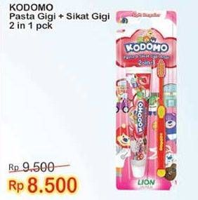 Promo Harga KODOMO Toothbrush & Toothpaste  2 in 1  - Indomaret