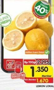 Promo Harga Lemon Lokal per 100 gr - Superindo