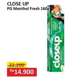 Promo Harga Close Up Pasta Gigi Everfresh Menthol Fresh 160 gr - Alfamart