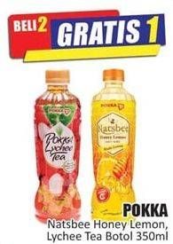 Promo Harga Pokka Nastbee Honey Lemon/Lychee Tea Botol  - Hari Hari