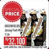 Promo Harga GREENFIELDS Jersey Fresh Milk 1000 ml - Hypermart