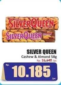 Promo Harga Silver Queen Chocolate Cashew, Almonds 58 gr - Hari Hari