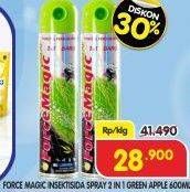 Promo Harga FORCE MAGIC Insektisida Spray Green Apple 600 ml - Superindo