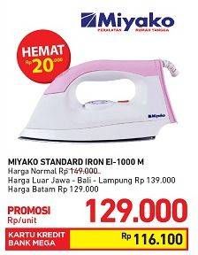 Promo Harga MIYAKO EI-1000 M | Iron  - Carrefour