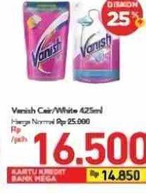 Promo Harga VANISH Penghilang Noda Cair Pink, Putih 425 ml - Carrefour
