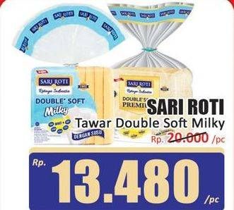 Promo Harga Sari Roti Tawar Double Soft 360 gr - Hari Hari