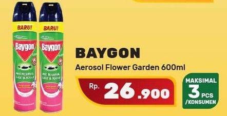 Promo Harga BAYGON Insektisida Spray Flower Garden 600 ml - Yogya