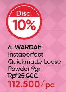 Promo Harga Wardah Instaperfect Quickmatte Loose Powder 9 gr - Guardian