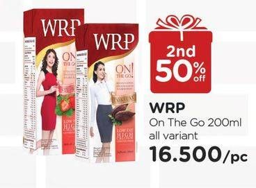 Promo Harga WRP Susu Cair On The Go 200 ml - Watsons