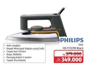 Promo Harga PHILIPS HD 1172 | Dry Iron  - Lotte Grosir