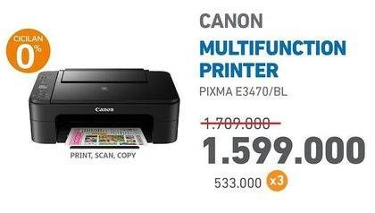 Promo Harga CANON PIXMA E3470 | Printer Inkjet  - Electronic City
