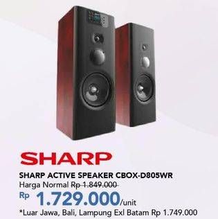 Promo Harga Sharp Active Speaker CBOX-D805WR  - Carrefour