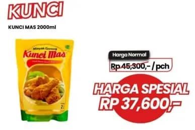 Promo Harga Kunci Mas Minyak Goreng 2000 ml - Carrefour