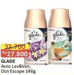Promo Harga GLADE Matic Spray Refill Ocean Escape, Lavender Vanilla 225 ml - Alfamart