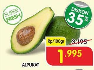 Promo Harga Alpukat per 100 gr - Superindo