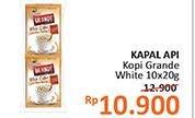 Promo Harga Kapal Api Grande White Coffee per 10 sachet 20 gr - Alfamidi