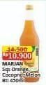 Promo Harga Marjan Syrup Squash Orange, Coco Pandan, Melon 450 ml - Alfamart