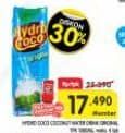 Hydro Coco Minuman Kelapa Original 500 ml Diskon 31%, Harga Promo Rp17.490, Harga Normal Rp25.390, Maksimal 4 tpk, Khusus Member