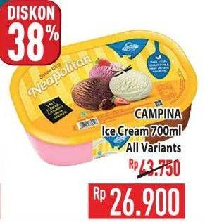 Promo Harga Campina Ice Cream All Variants 700 ml - Hypermart