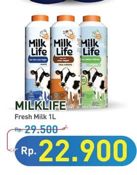 Promo Harga Milk Life Fresh Milk 1000 ml - Hypermart