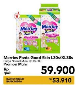 Promo Harga Merries Pants Good Skin XL38, L30 30 pcs - Carrefour